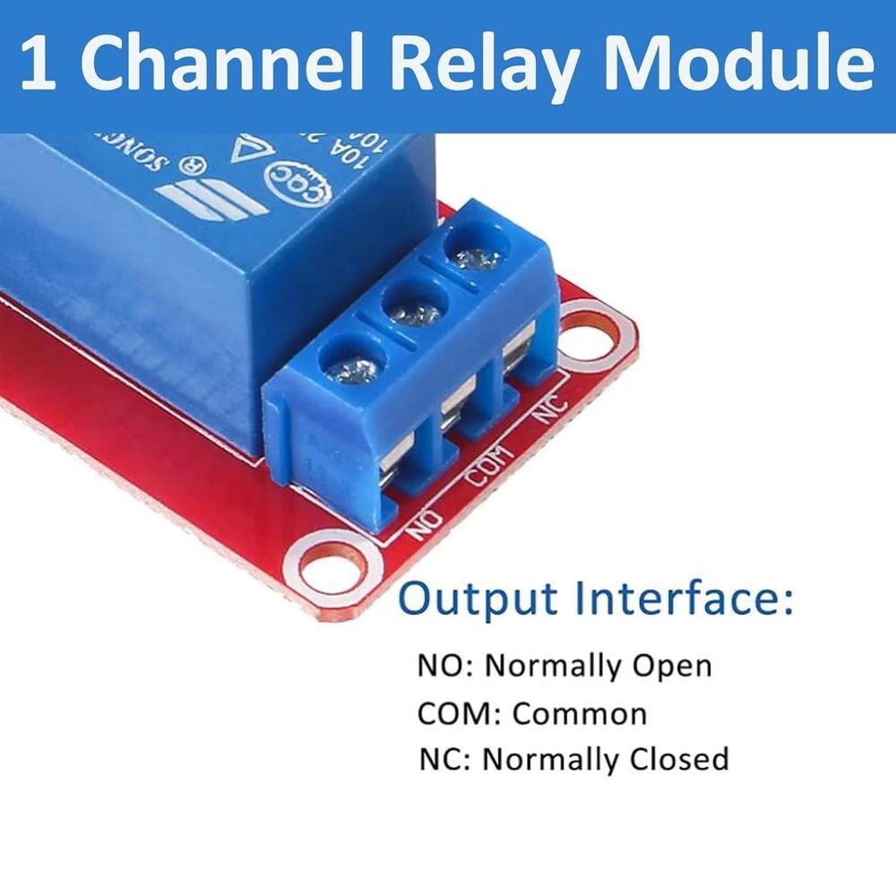 DC 5V Relay Module Set - Reliable 10A Current Rating for Electronics Projects