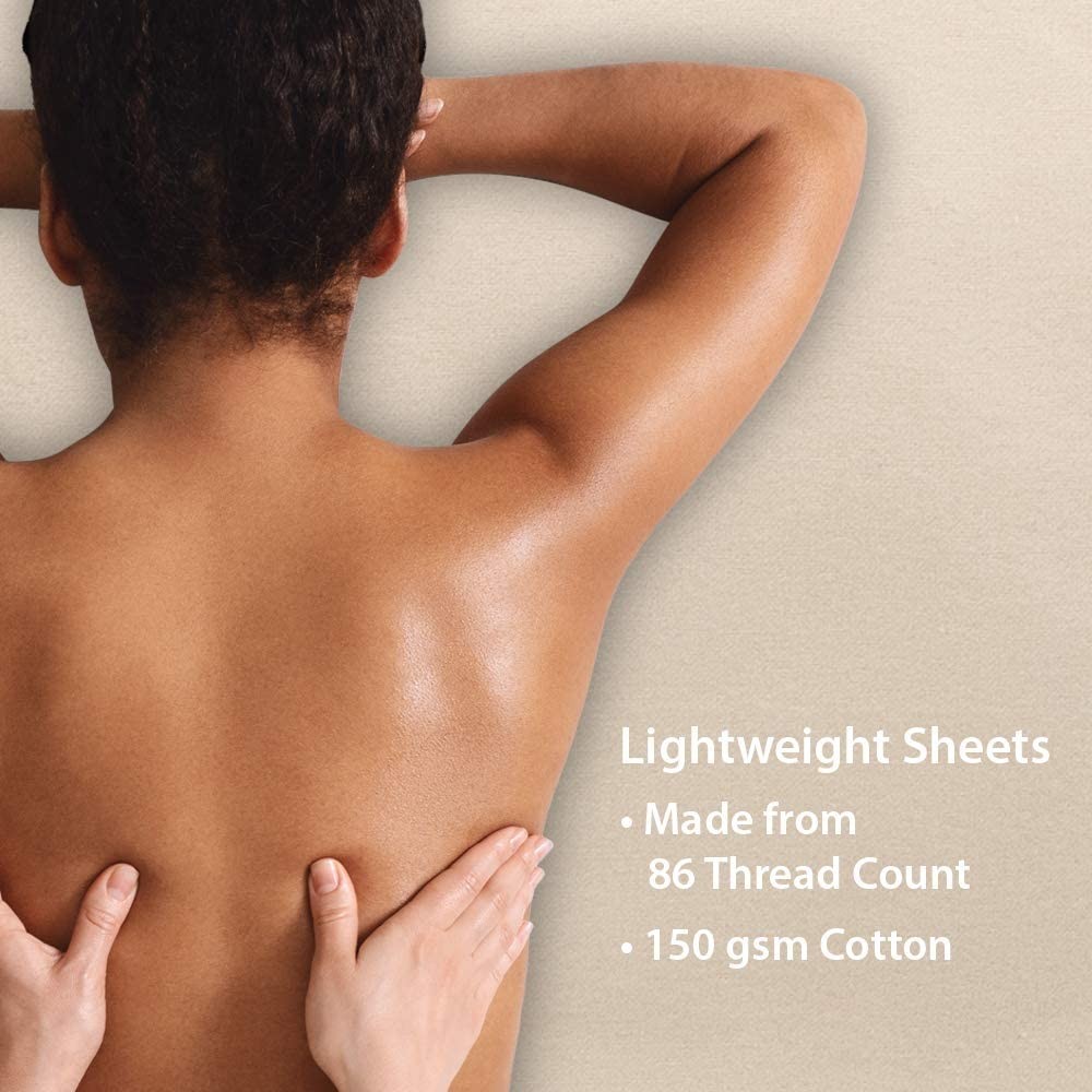 ForPro Premium Flannel 3-Piece Massage Sheet Set for Massage Tables, Includes