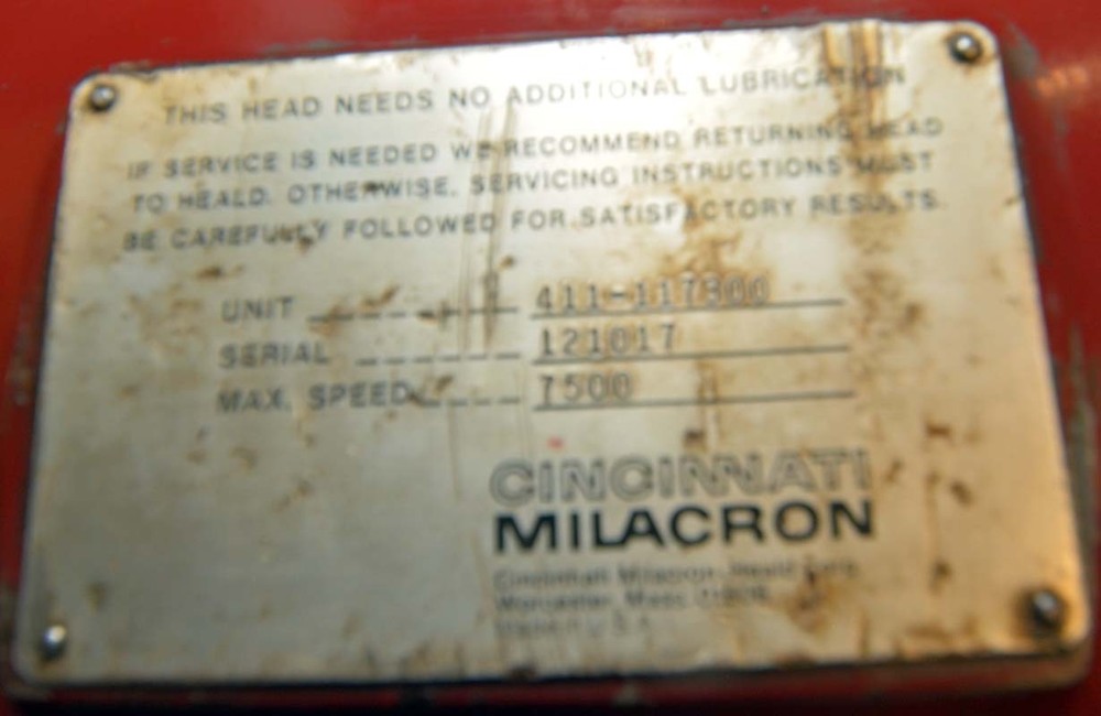Cincinnati Milacron Spindle (Inv.38620)