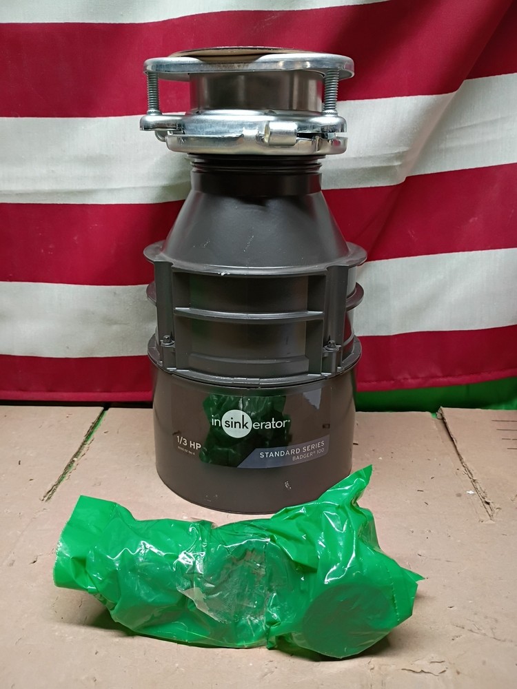 InSinkErator Badger 100, 1/3 HP Continuous Feed Kitchen Garbage Disposal, OB