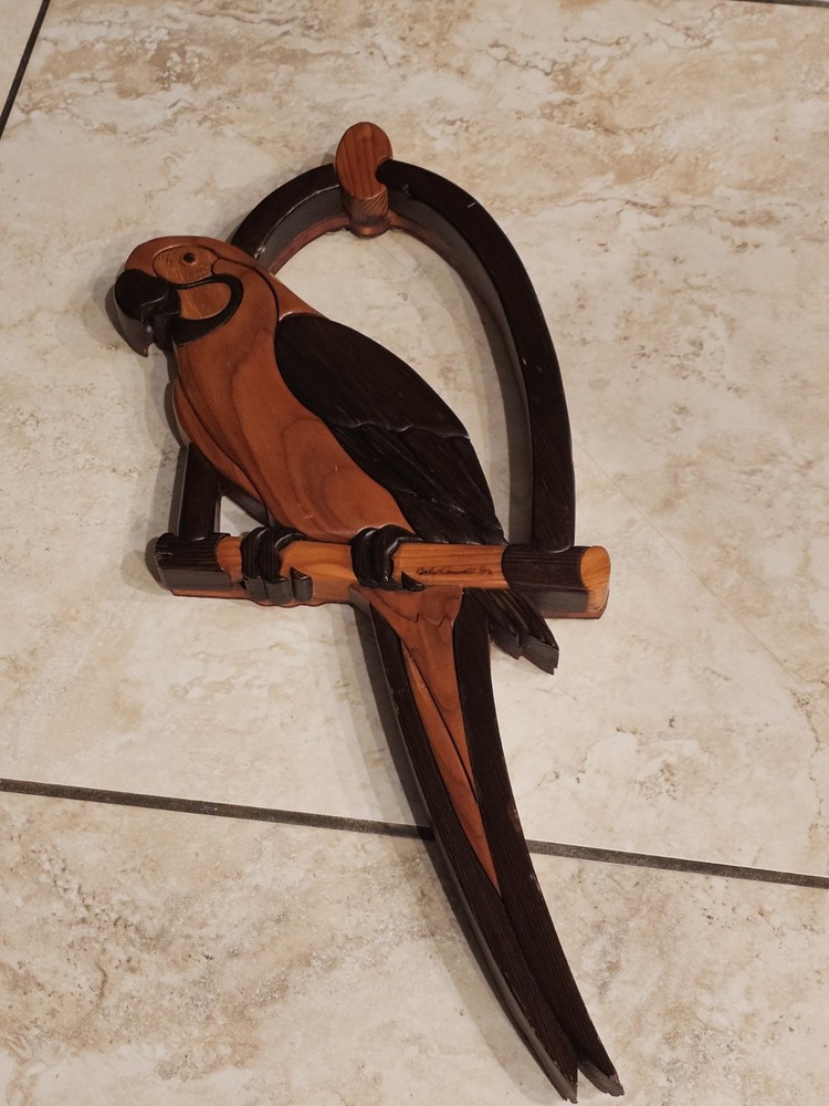 Wooden Parrot Decor