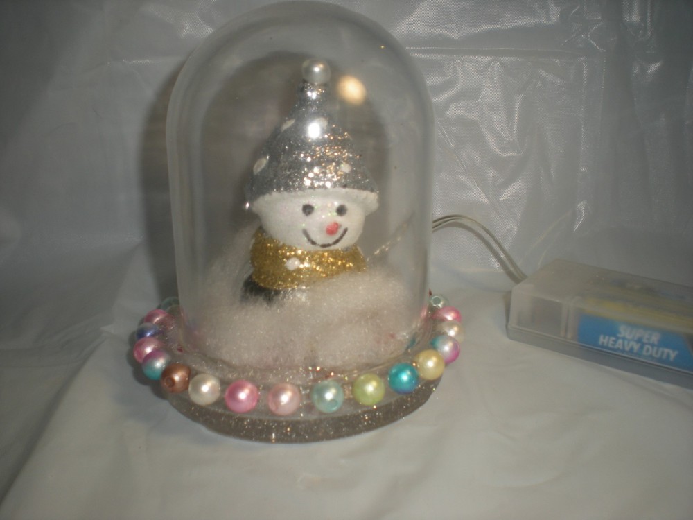 Lighted Snowman Globe