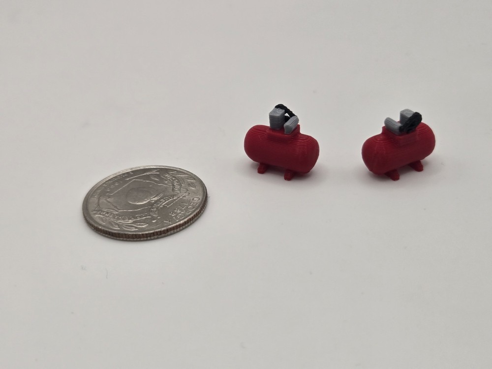 1/64 Scale Small Shop Compressor *2 Pack* in Red