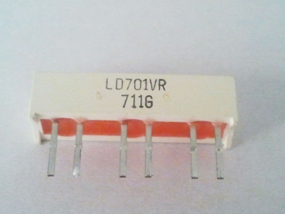 5 Pcs LED Light Red Rectangle Chip Thin Socket 6 Pin Mount Connector ROHM