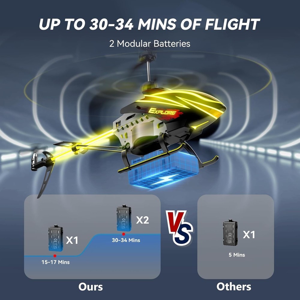 Alloy Structure Remote Control Helicopter, 15-17 Mins Flight
