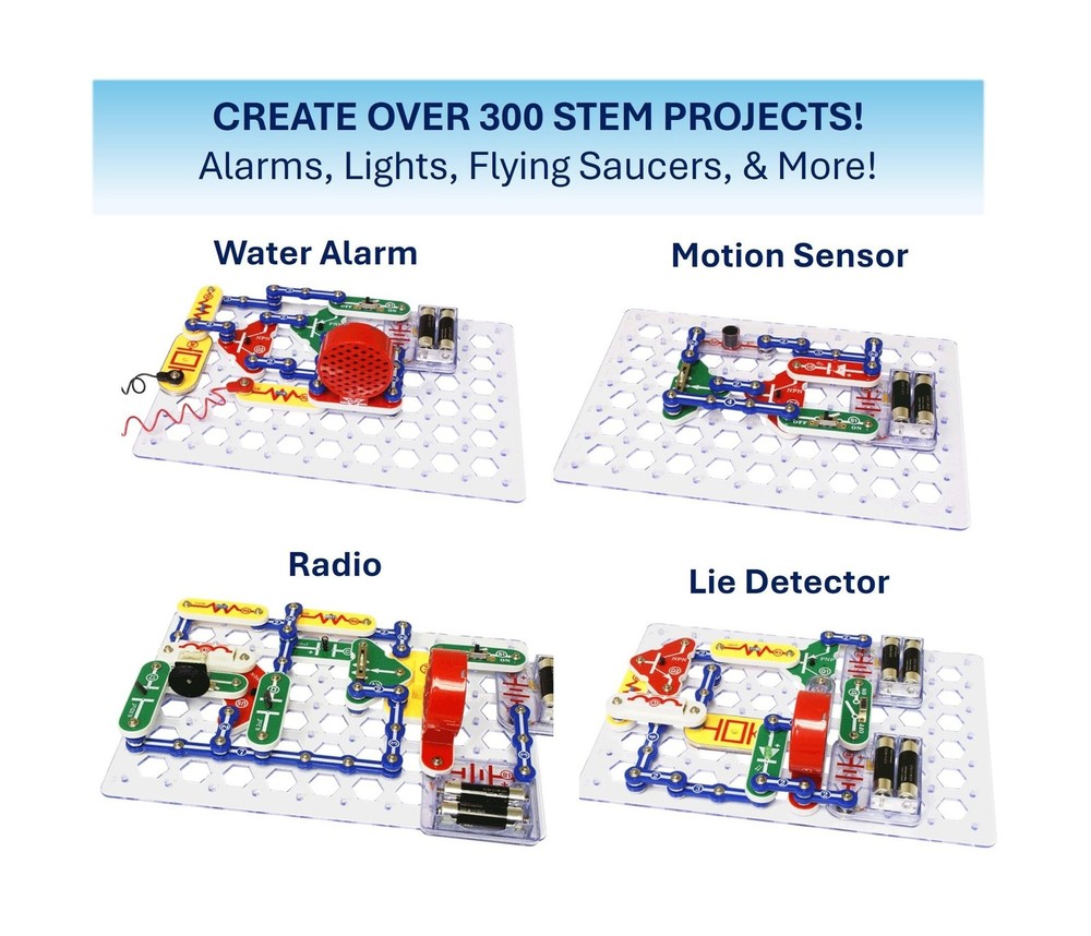Snap Circuits Classic SC-300 Electronics Exploration Kit | Over 300 Projects ...