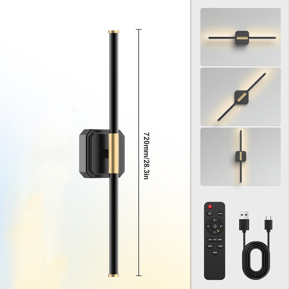 Dual-head Split Wall Lamp Reading Wireless Magnetic Dimmable Lamp Rechargeable
