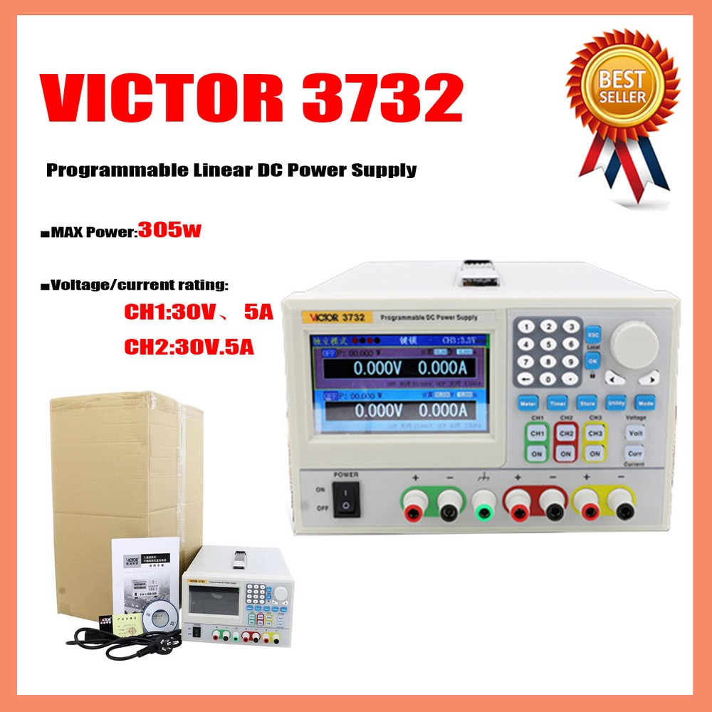 VICTOR 3731/3732/3721/3722 Programmable Linear DC Regulated Power Supply✦Kd