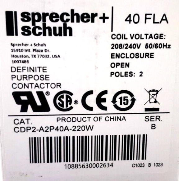 SPRECHER + SCHUH, CDP2-A2P40A-220W / CDP2A2P40A220W.