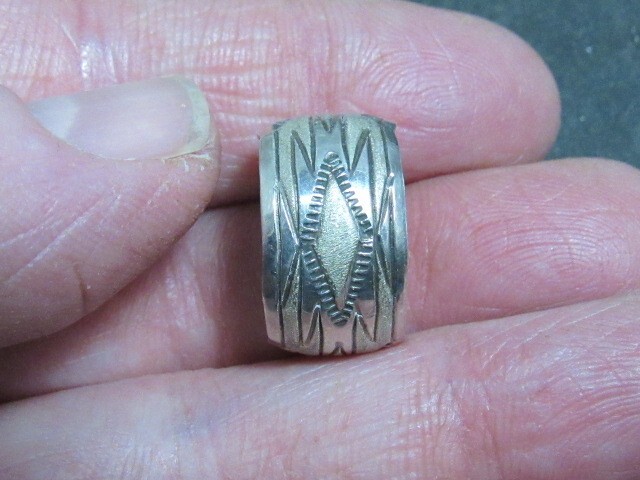 native american sterling earrings etched
