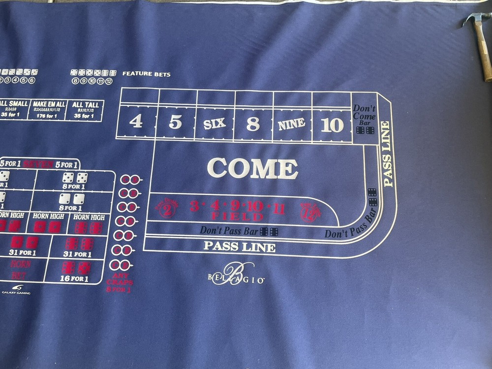 FULL-SIZE, Uncut, Brand New craps table layout