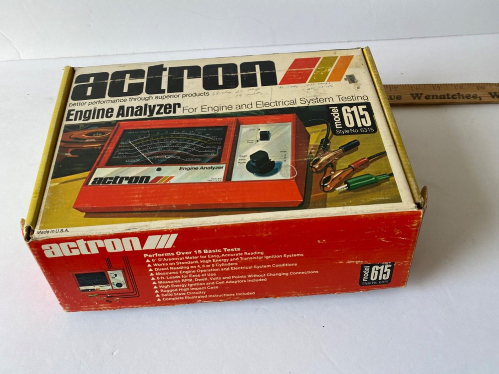VTG Actron 615 Engine Analyzer & Electrical System Testing W/ Box + Manual