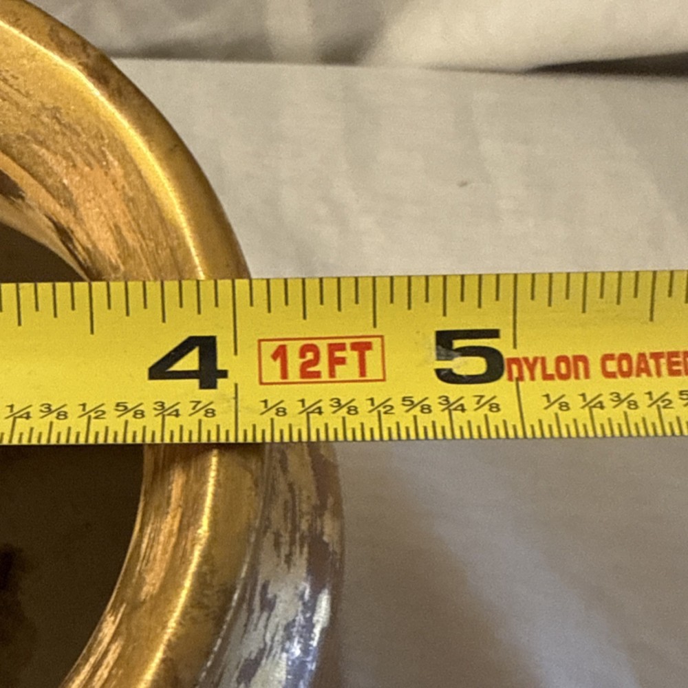 Gold Ceramic Cylinder-shaped Vase