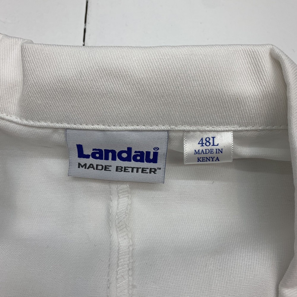 Landau White Scrub Coat Size 48L