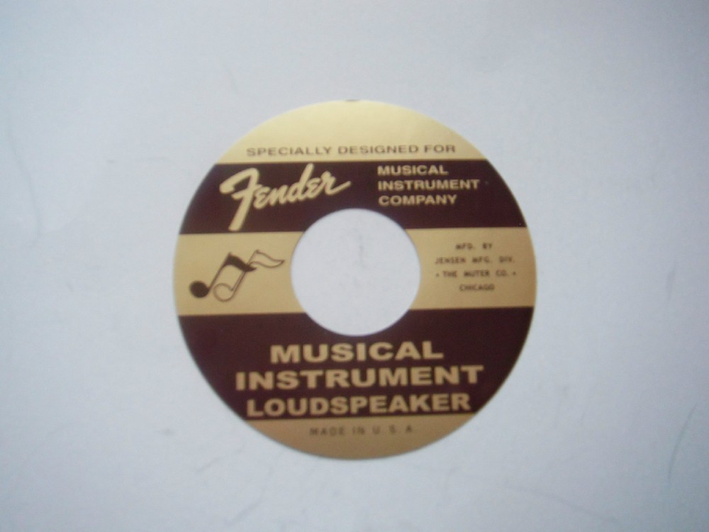 Fender Speaker label G&B 4"