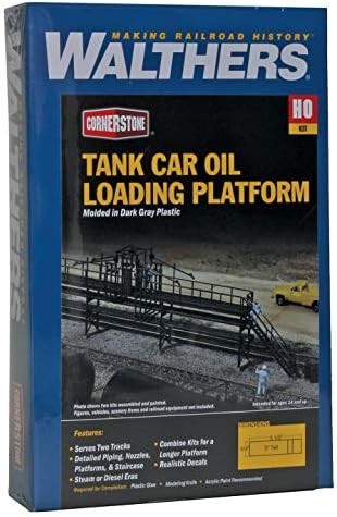 Model Train Oil Loading Platform Accessory for Layouts