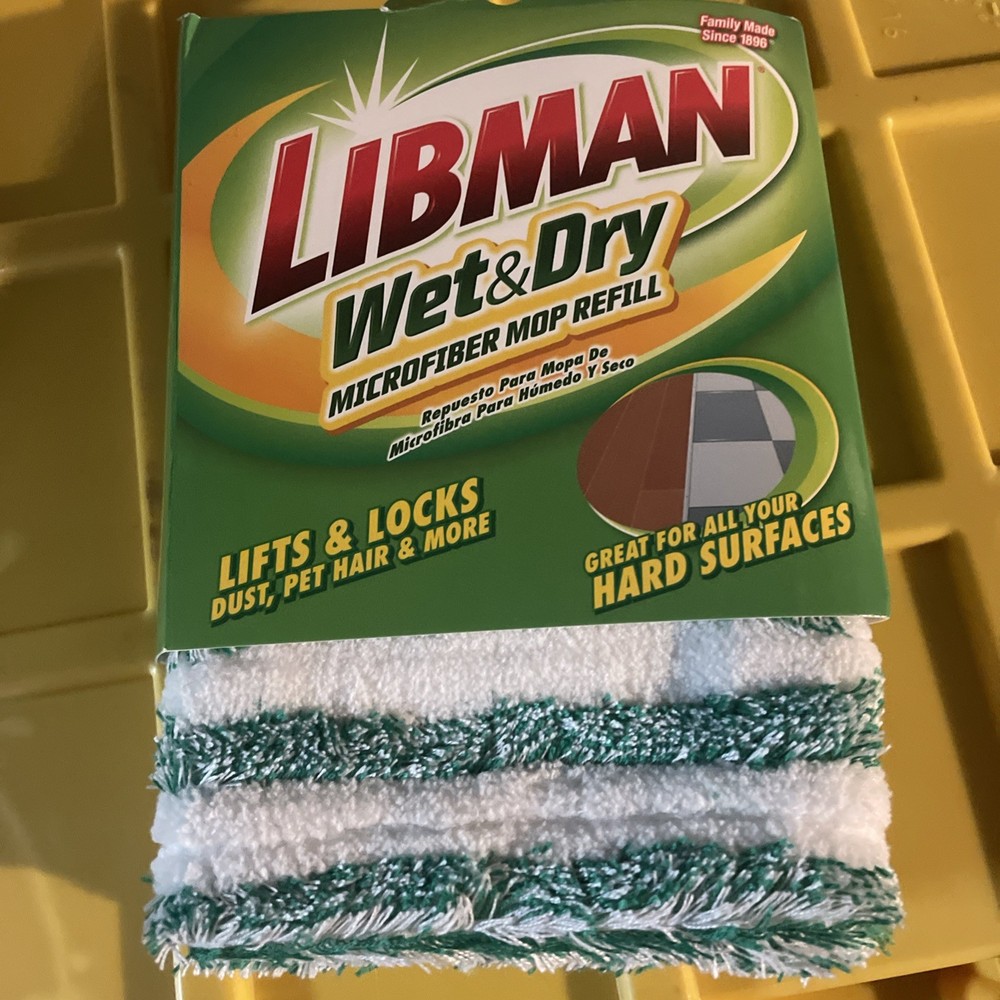 Libman Wet Dry Floor Mop Microfiber Refill 18" Hard Surfaces