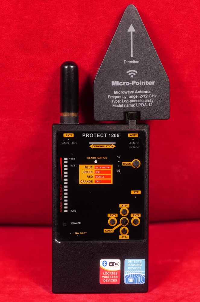 KJB Protect 1206i Professional Digital RF Wireless Transmissions Bug Detector