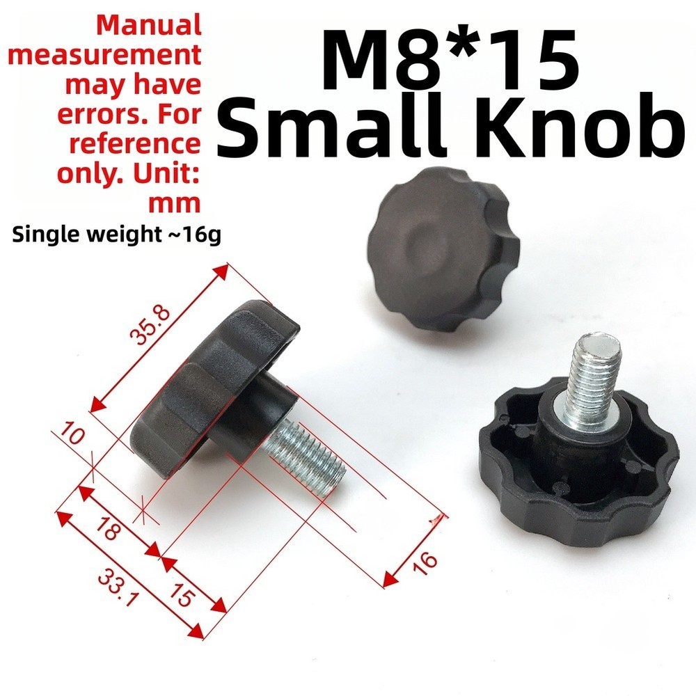 M8 Plastic Bolt with Integrated Twist Handle for Equipment Locking Function