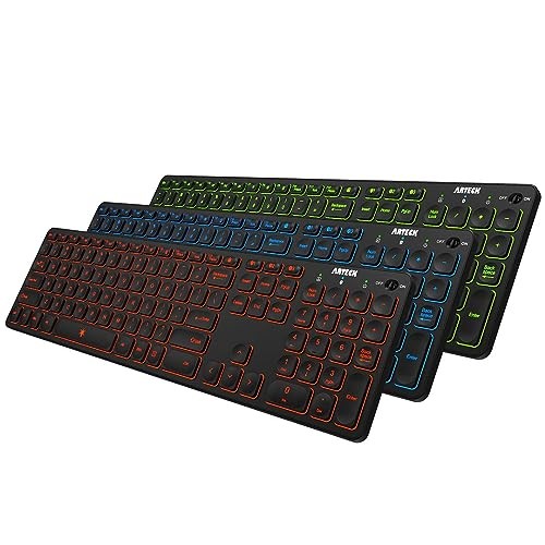 Universal Backlit 7-Colors & Adjustable Brightness Multi-Device Full Size