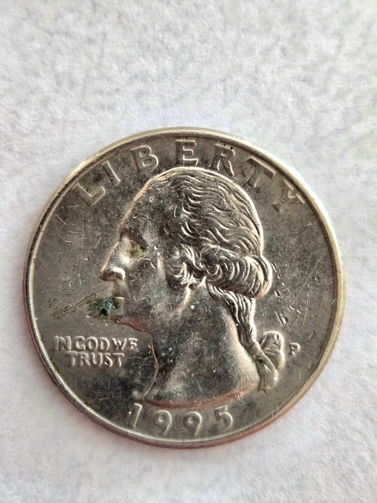 1995 P Washington Quarter Coin, cracks
