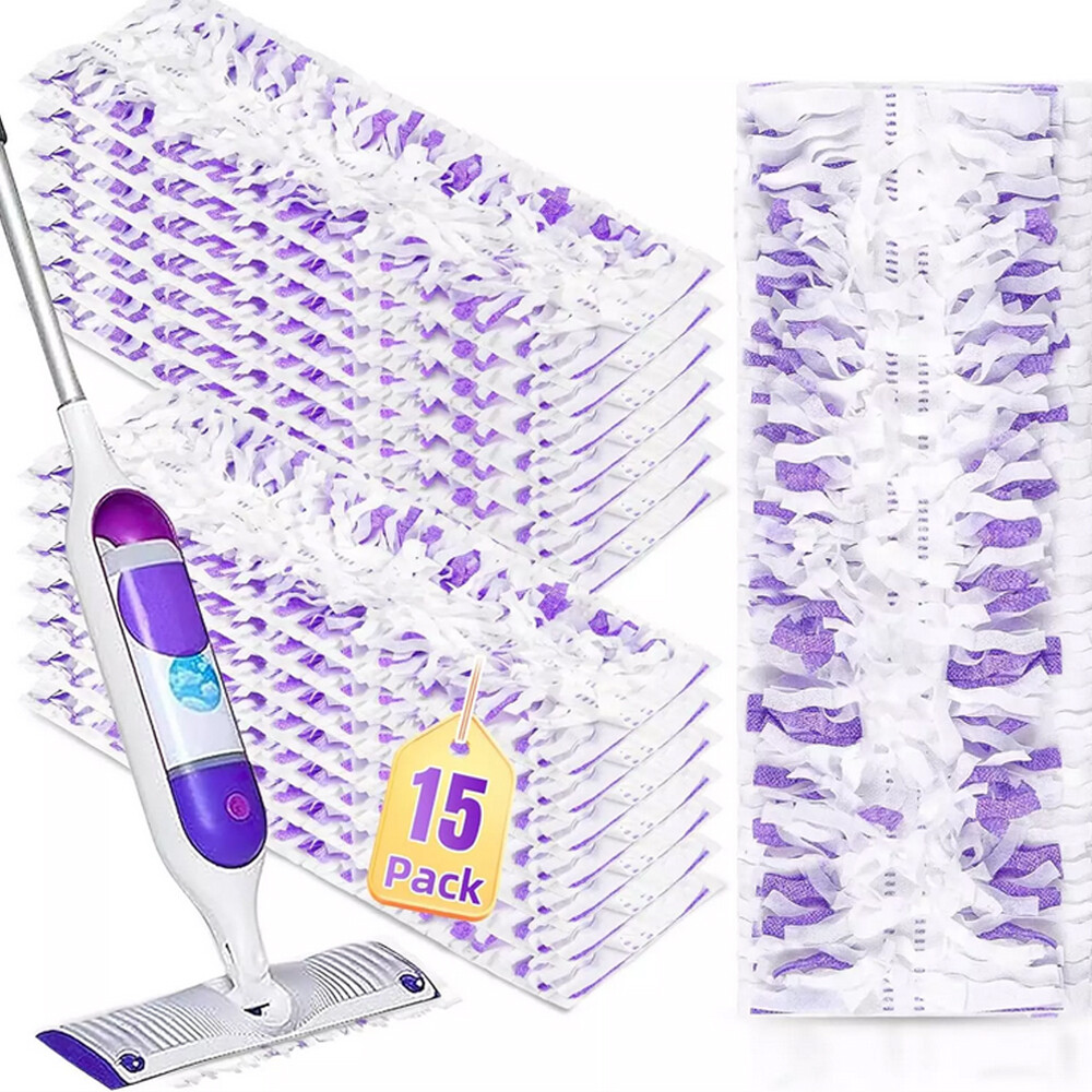 15PCS Disposable Power Mop Refills for PowerMop Multi-Surface Mop, Spray 15Count