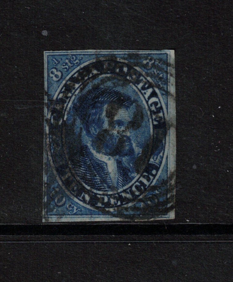 Canada #7 Used Fine With 4 Ring 18 Cancel **With Certificate**