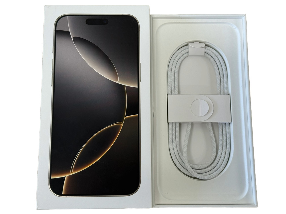 Genuine Apple iPhone 16 Pro Max Box with Accessories - Empty Box, Manual & Cable