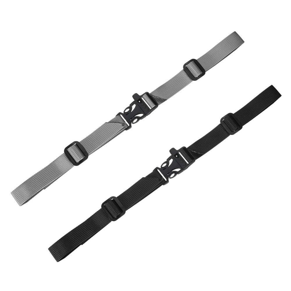 Backpack Chest Strap [2PCS] - Hollow Emergency Whistle Buckle - [Black & Grey]