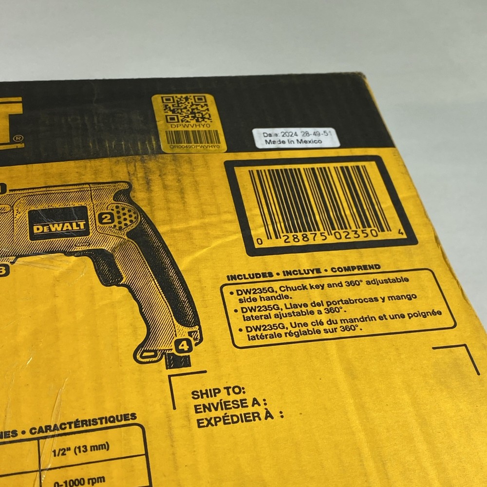 DEWALT DW235G 1/2" Variable Speed Corded Drill