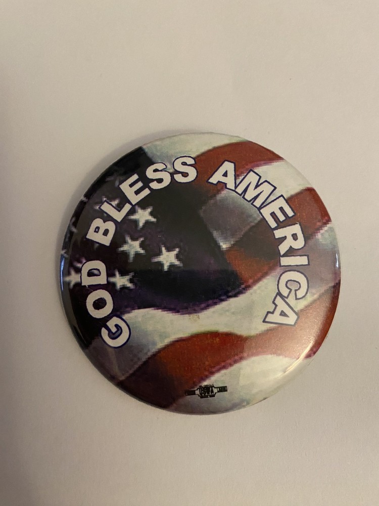 God Bless America Pin Back Button P127