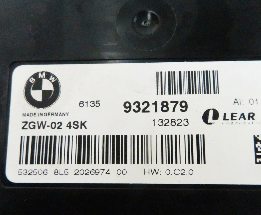 2014 BMW 535i (F10) CENTRAL GATEWAY CONTROL MODULE
