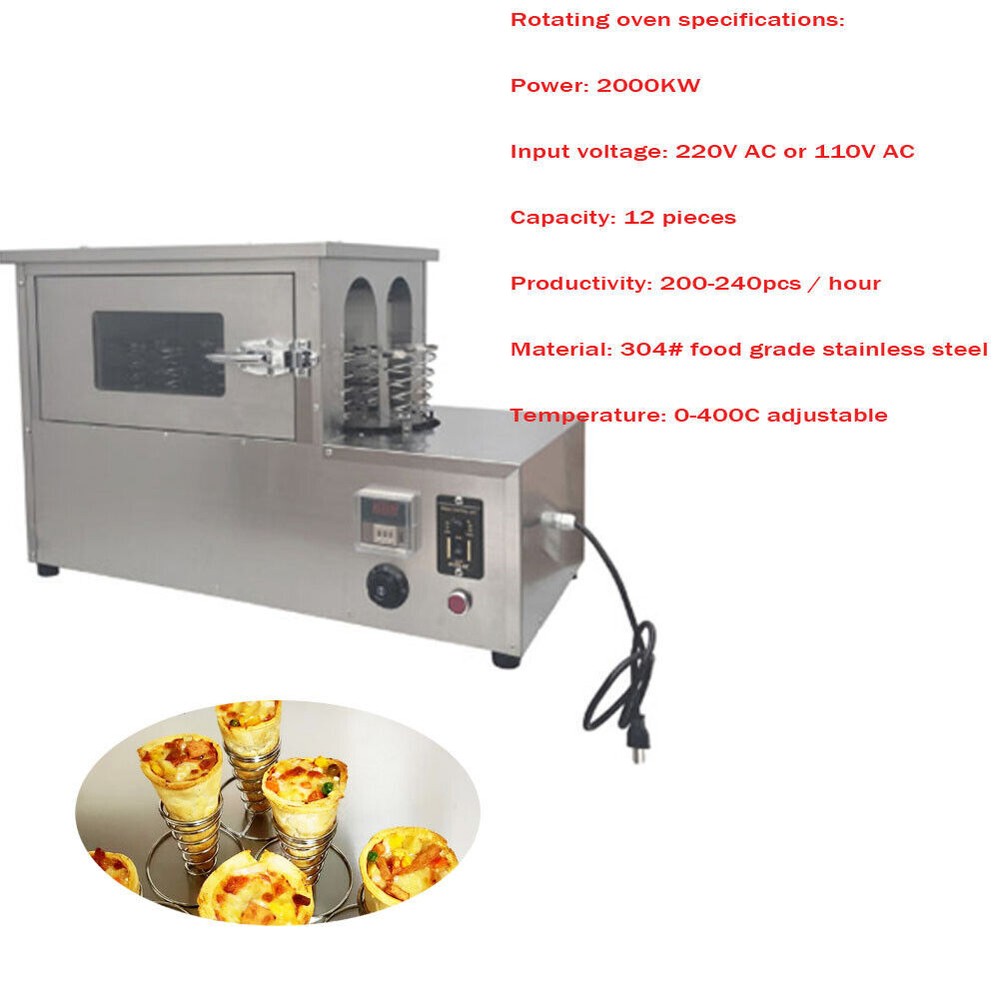 ✅110V Commercial Pizza Cone Forming Making Maker Machine + Rotational Pizza Oven
