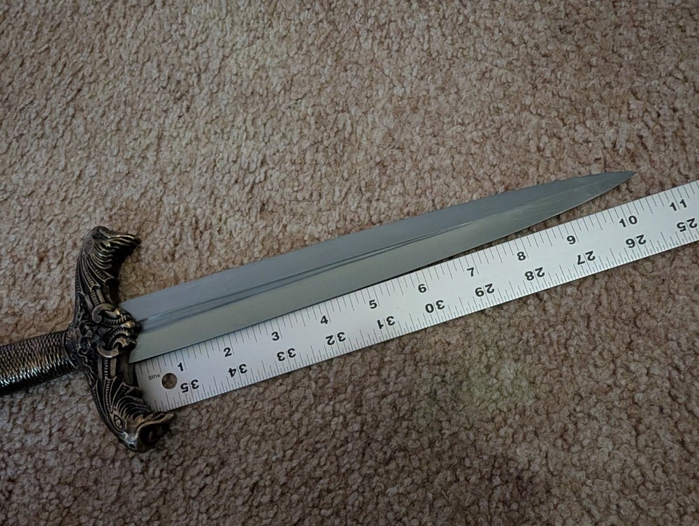 King Arthur's double edged stainless Dagger with scabbard