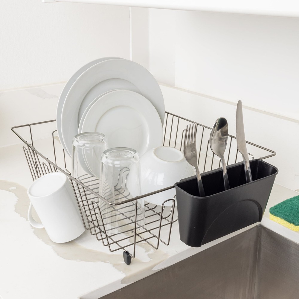 Large Wire Dish Drying Rack and Drainer, Kitchen Countertop Dish Rack for Plates
