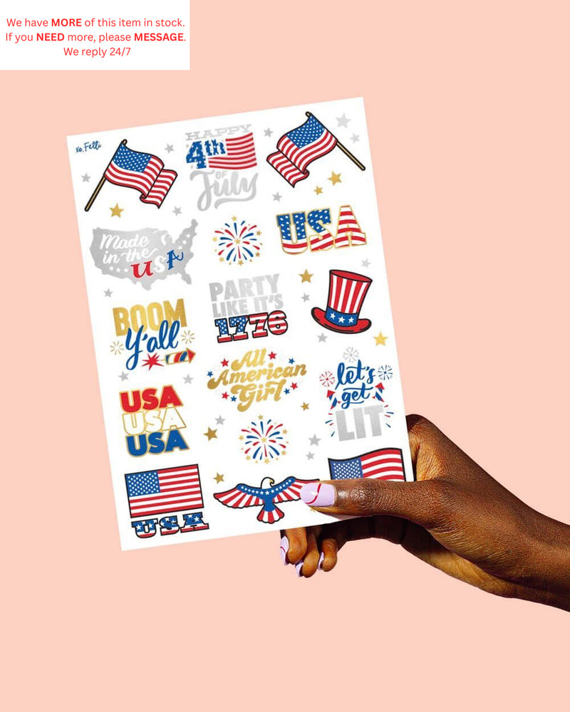 250th Anniversary 2 Count (Pack 1), red, white, blue, gold, silver