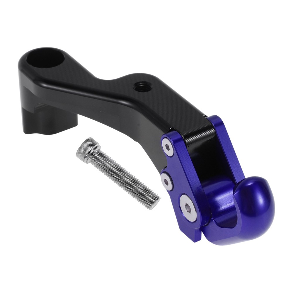 Curved Flat Handle Motorcycle Hook With Hook And 1 Screw Blue Black