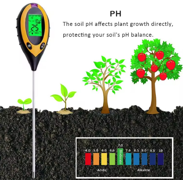 Soil Moisture PH Light Temperature Meter