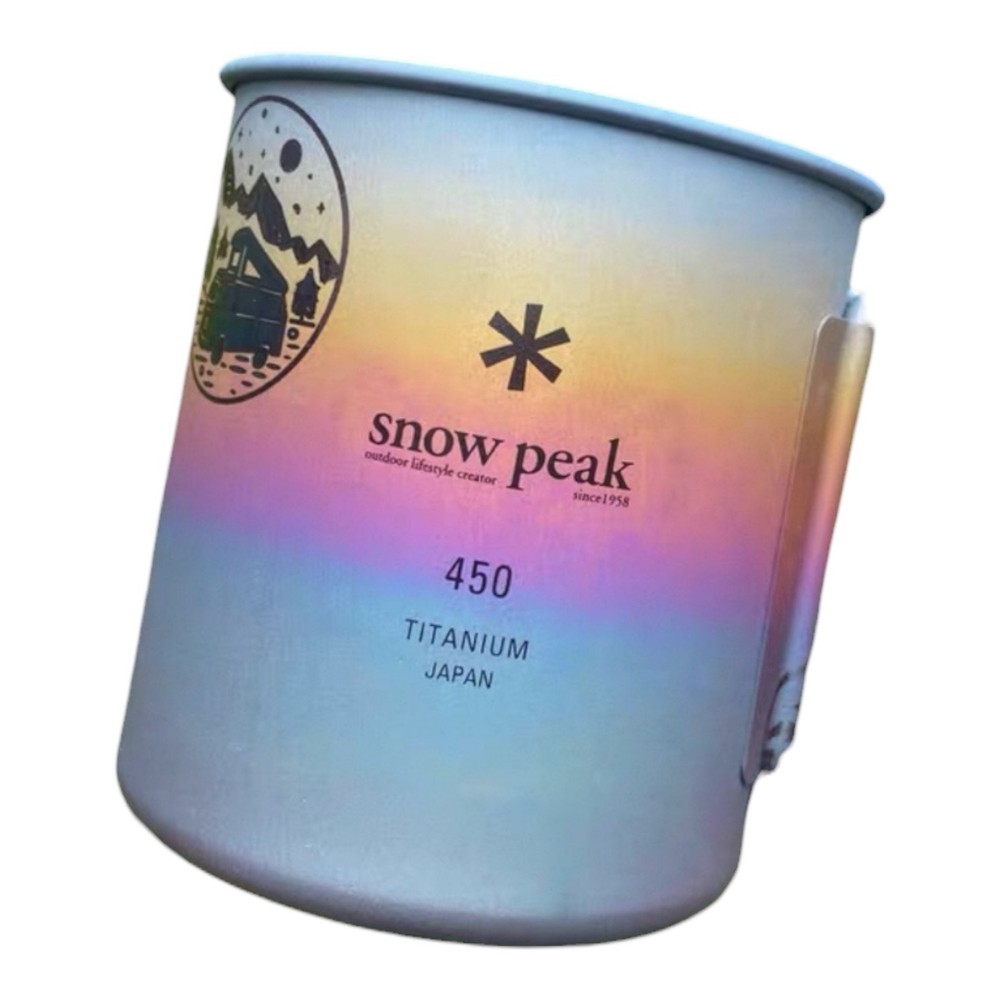 Snow Peak Titanium Mug 450ml Custom Design Camping Cup Ultralight