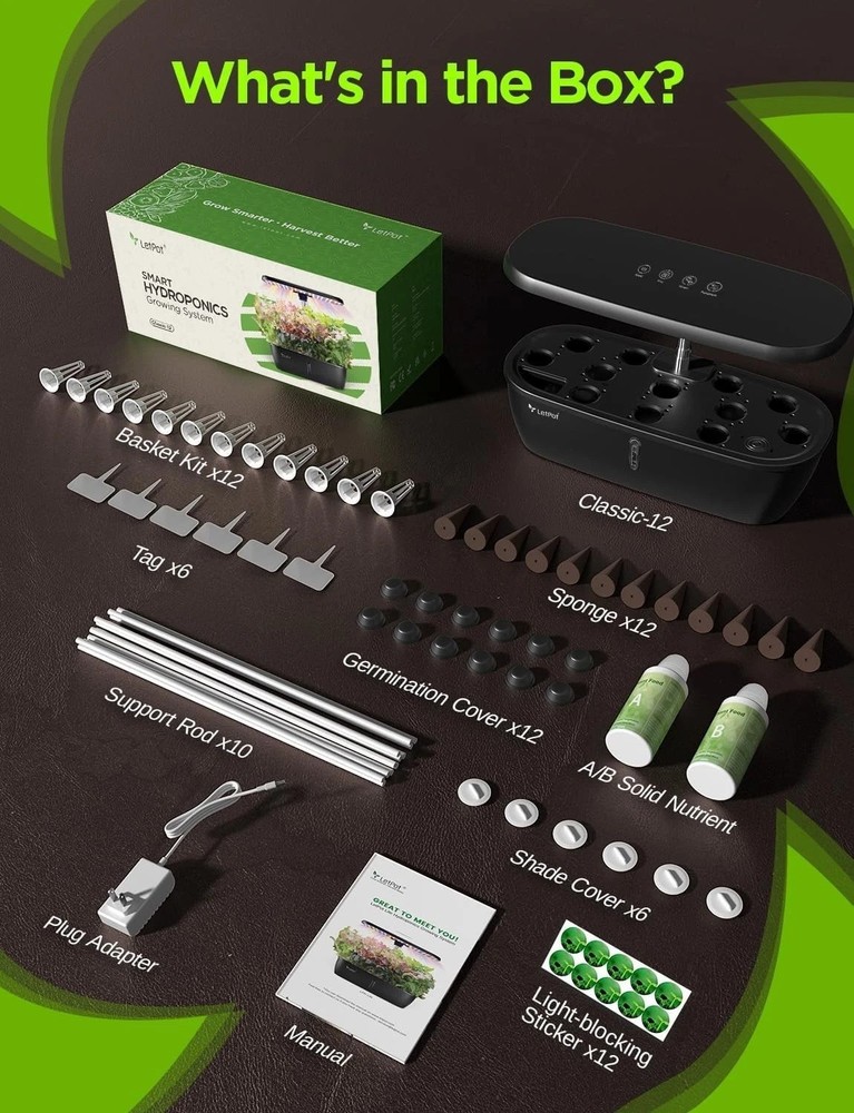 Modern Indoor Growing System with Full-Spectrum Light - Perfect for Kitchen