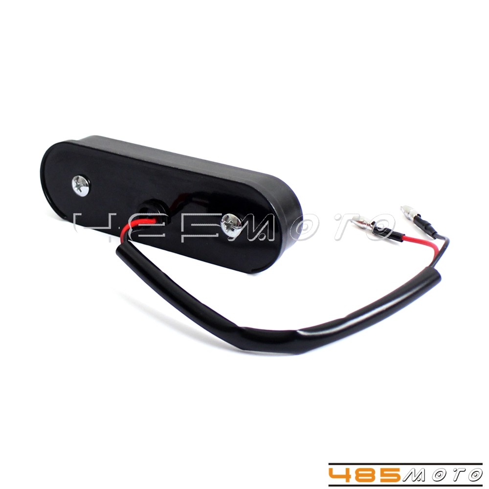 Red Universal Reflector LED License Plate Number Light W/ Integrated Tail Light