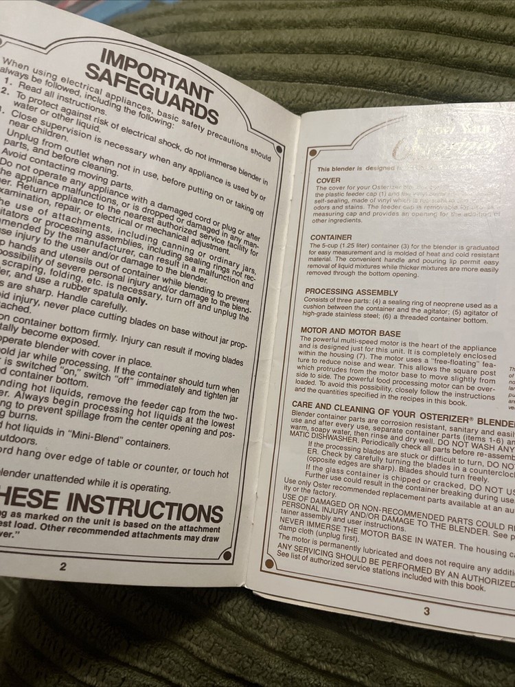 1981 Creative Spin Cookery Blender Cook Book Osterizer Recipes