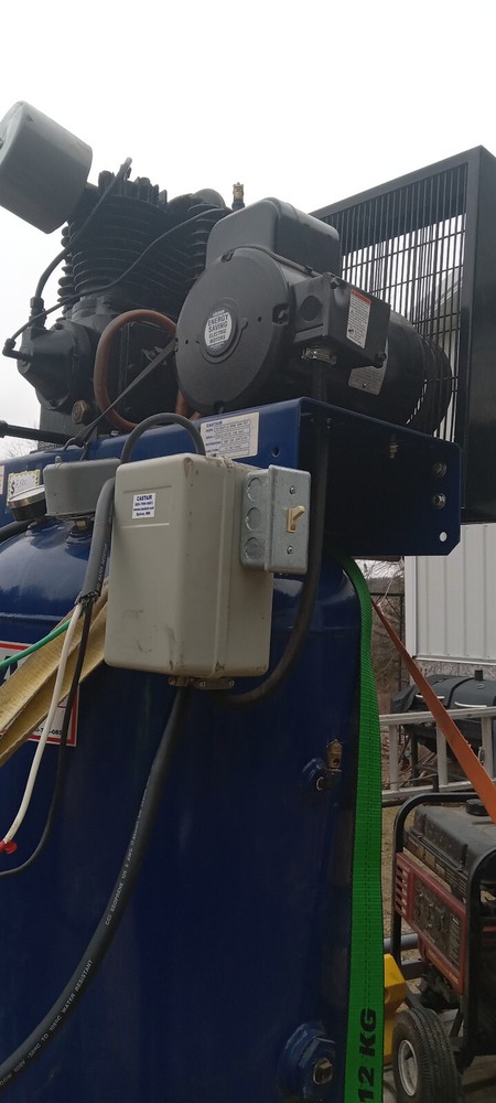 80 gallon air compressorwith 5 hp motor on top