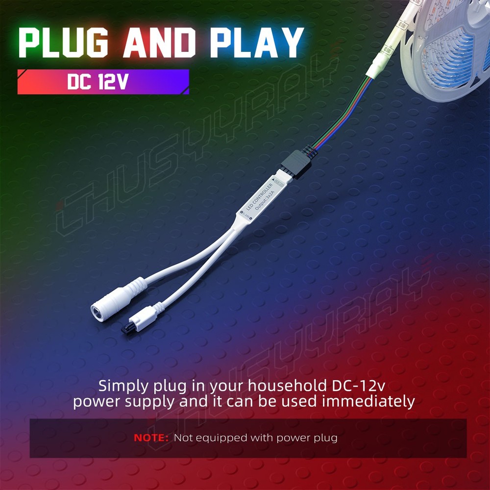 Boat Accessories 12V Light Strip RGB Waterproof LED Light 5M+Remote Control Kit