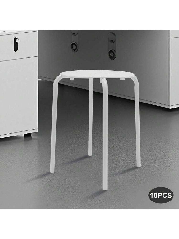 NEW 10-Pack Stackable Stools White 551lbs-881lbs Load FREE SHIPPING