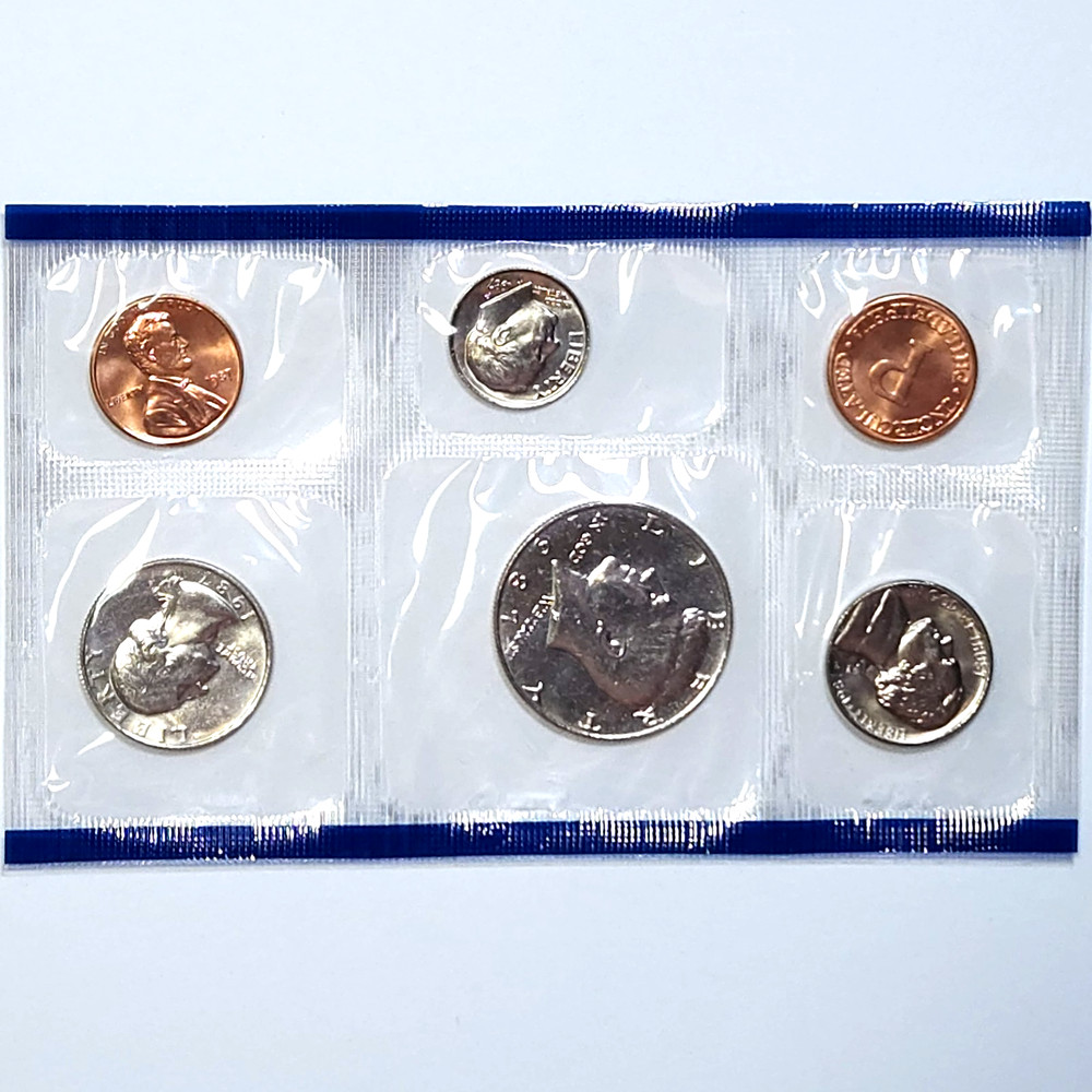 1987 P US Mint Set - 5 BU✨️ Coins/Mint Cello - Includes Mint Token