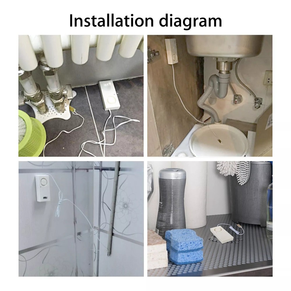 Easy To Remove Water Leak Alarm Flood Level Overflow Detector Sensor