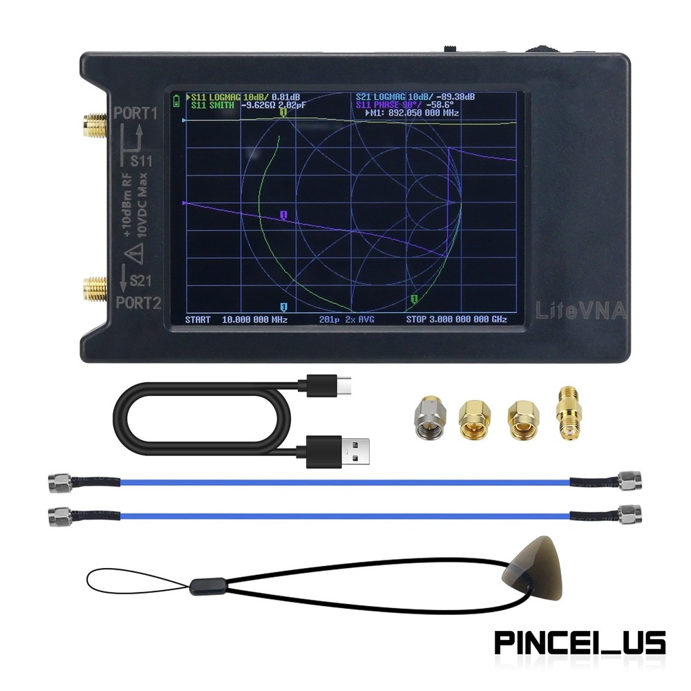 LiteVNA-64 50KHz-6.3GHz Vector Network Analyzer Antenna Analyzer 4" Display Pe6