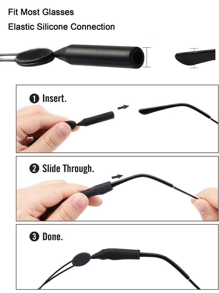 Adjustable Glasses Straps - 4 Pack Universal Strap Chain, Eyeglass Retainer