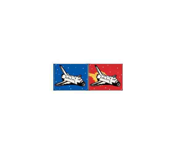 Williams Space Shuttle Pinball Machine Spinner Decal Set